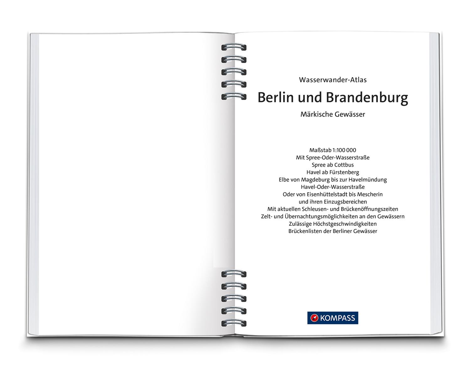 Beispielinhalt (Bild) KOMPASS Wasserwanderatlas Berlin und Brandenburg
