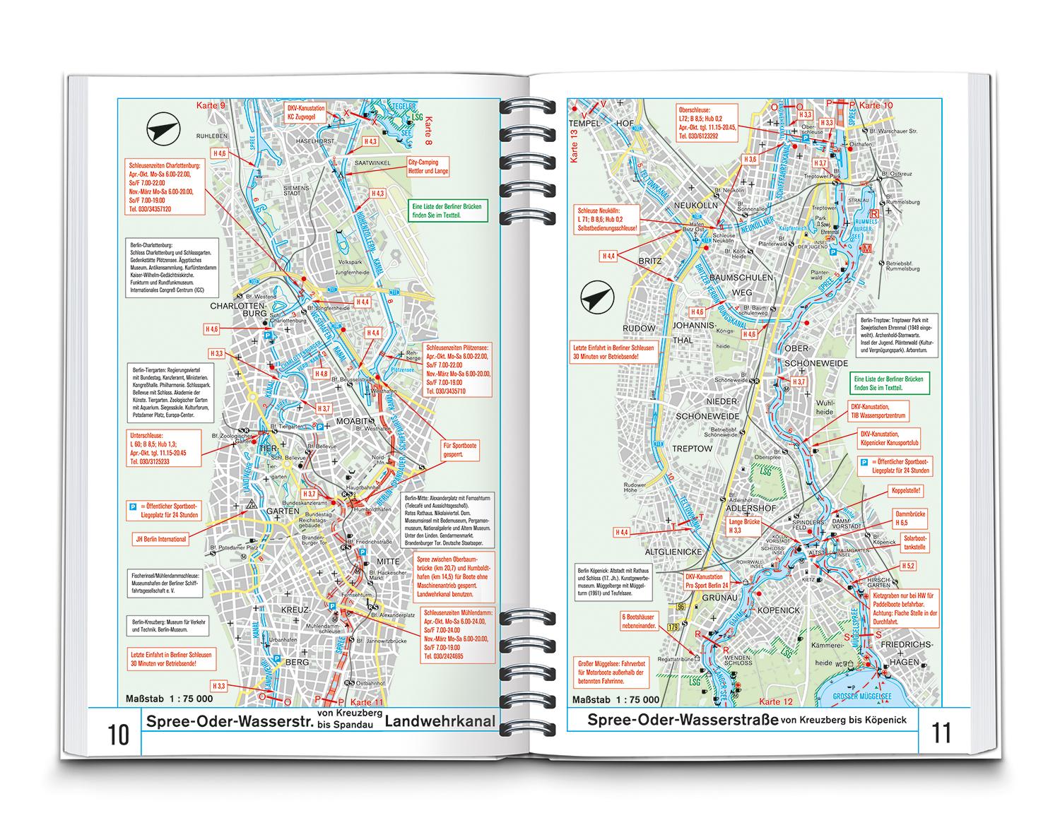 Beispielinhalt (Bild) KOMPASS Wasserwanderatlas Berlin und Brandenburg
