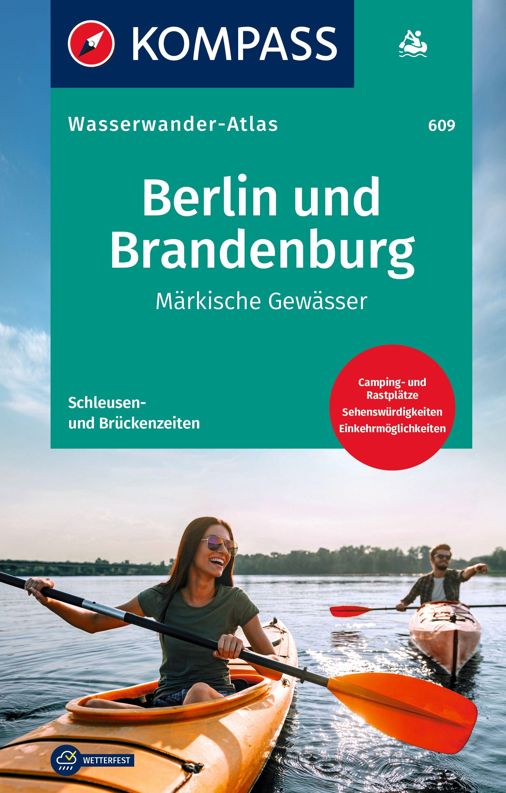 Vorderes Coverbild KOMPASS Wasserwanderatlas Berlin und Brandenburg