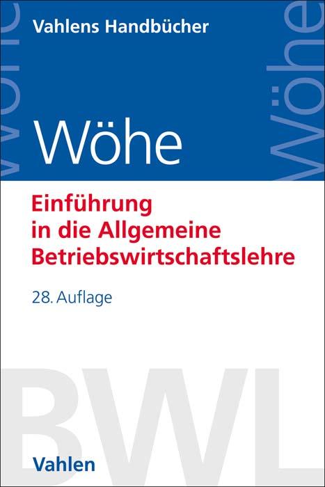 Vorderes Coverbild Einführung in die Allgemeine Betriebswirtschaftslehre