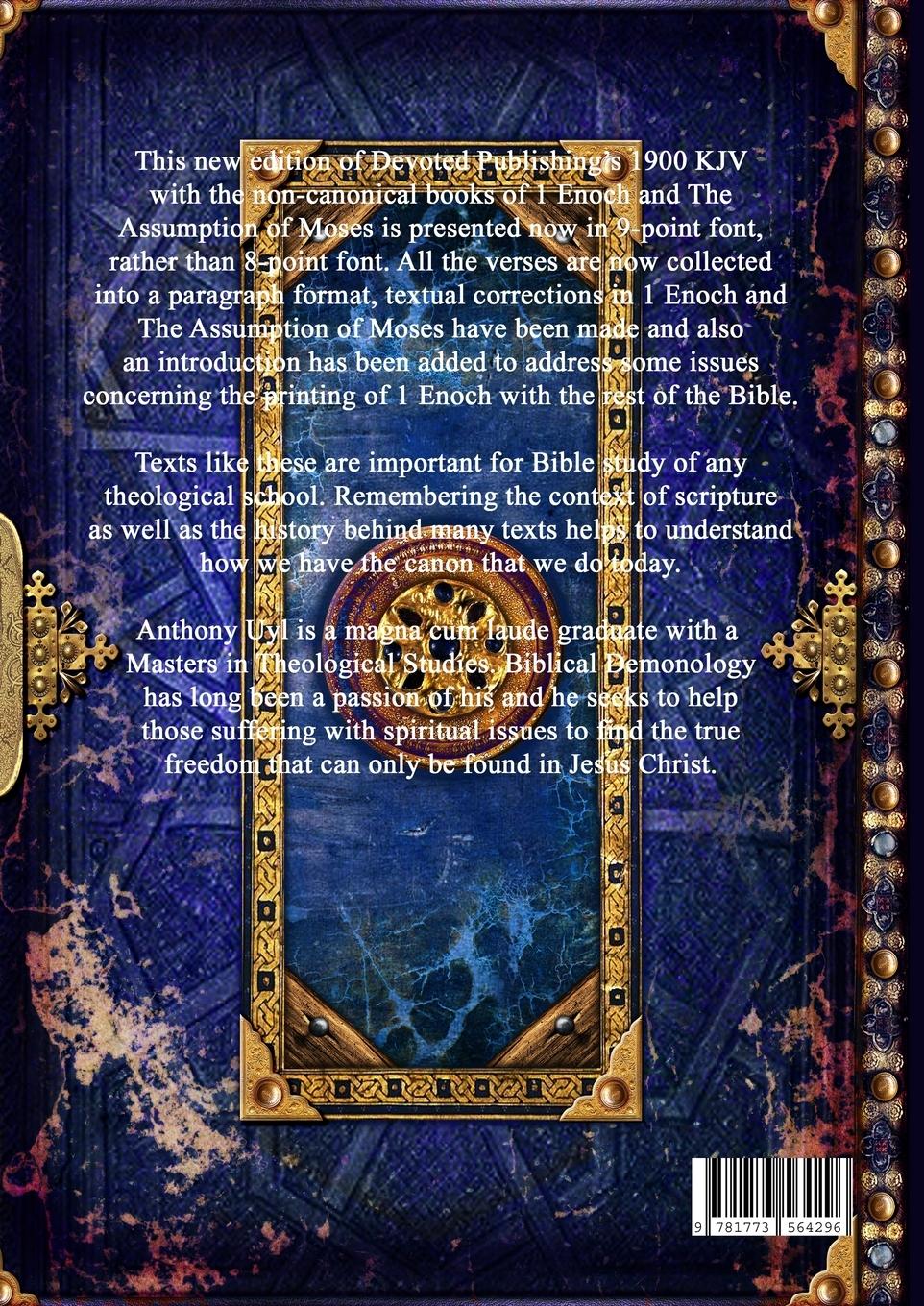 Rückseitencover King James Version with the Apocrypha and non-Canonical books of 1 Enoch and The Assumption of Moses