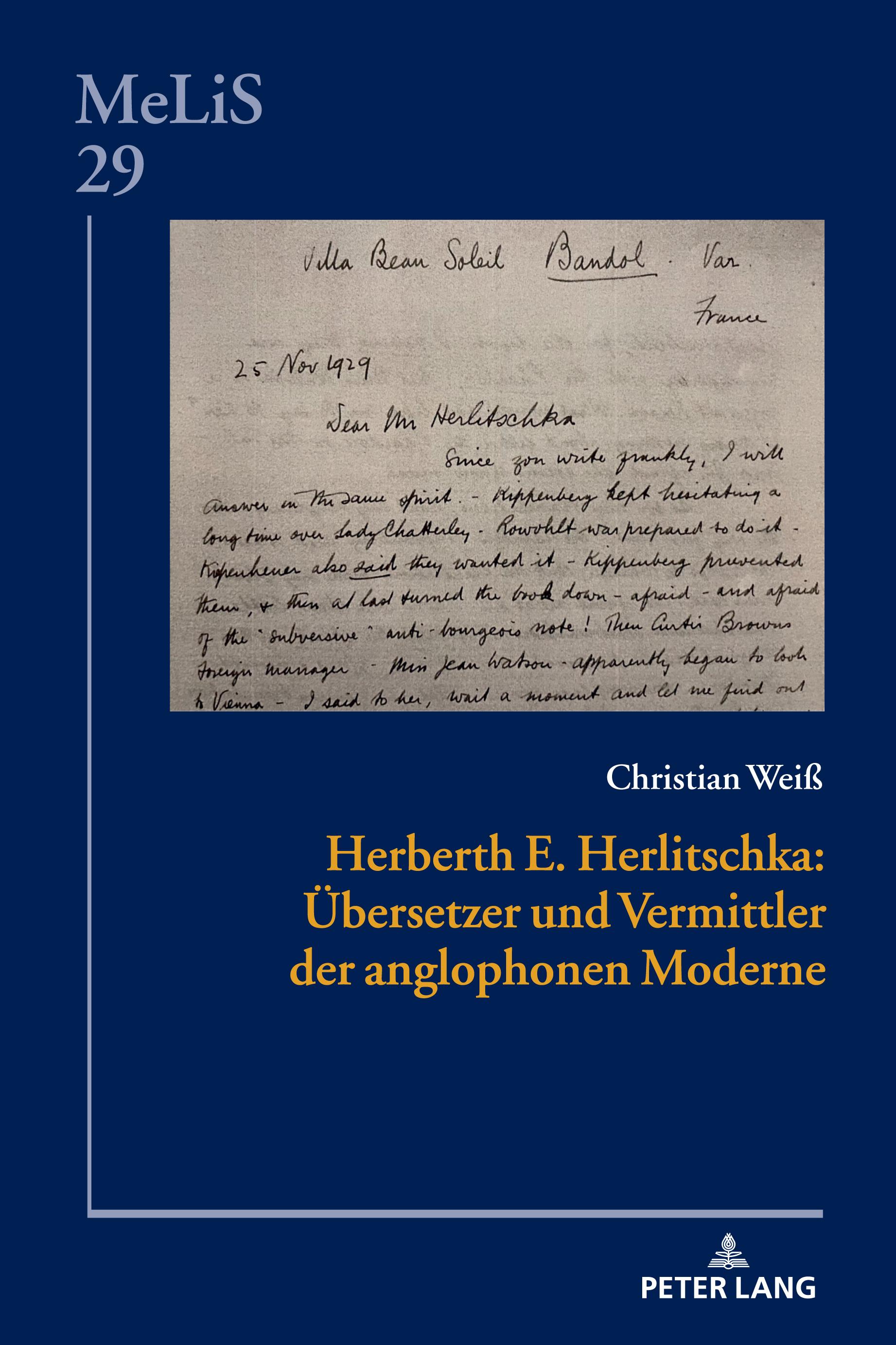 Vorderes Coverbild Herberth E. Herlitschka: Übersetzer und Vermittler der anglophonen Moderne