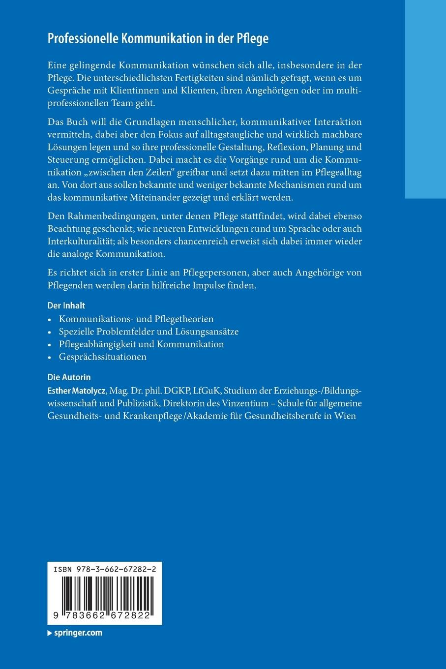 Rückseitencover Professionelle Kommunikation in der Pflege