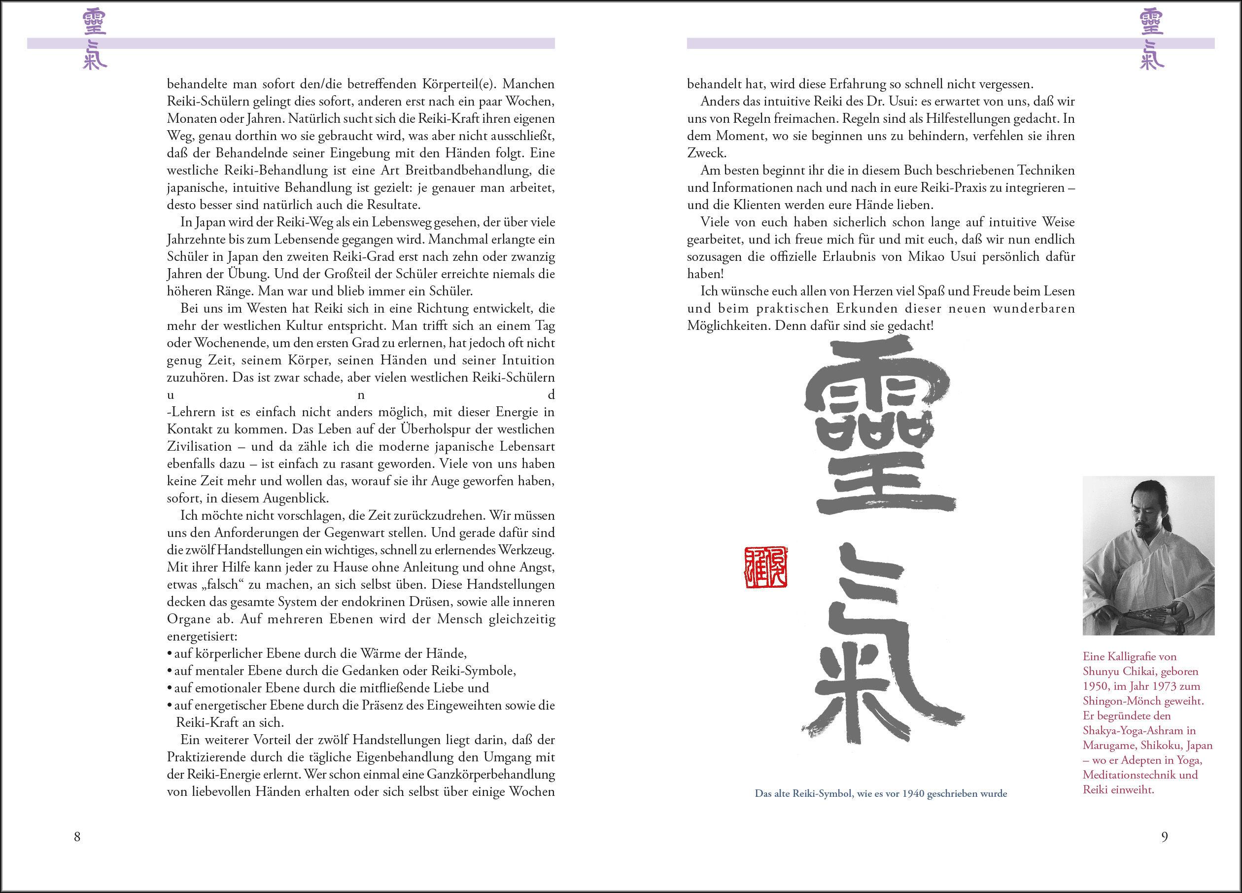 Beispielinhalt (Bild) Original Reiki-Handbuch des Dr. Mikao Usui