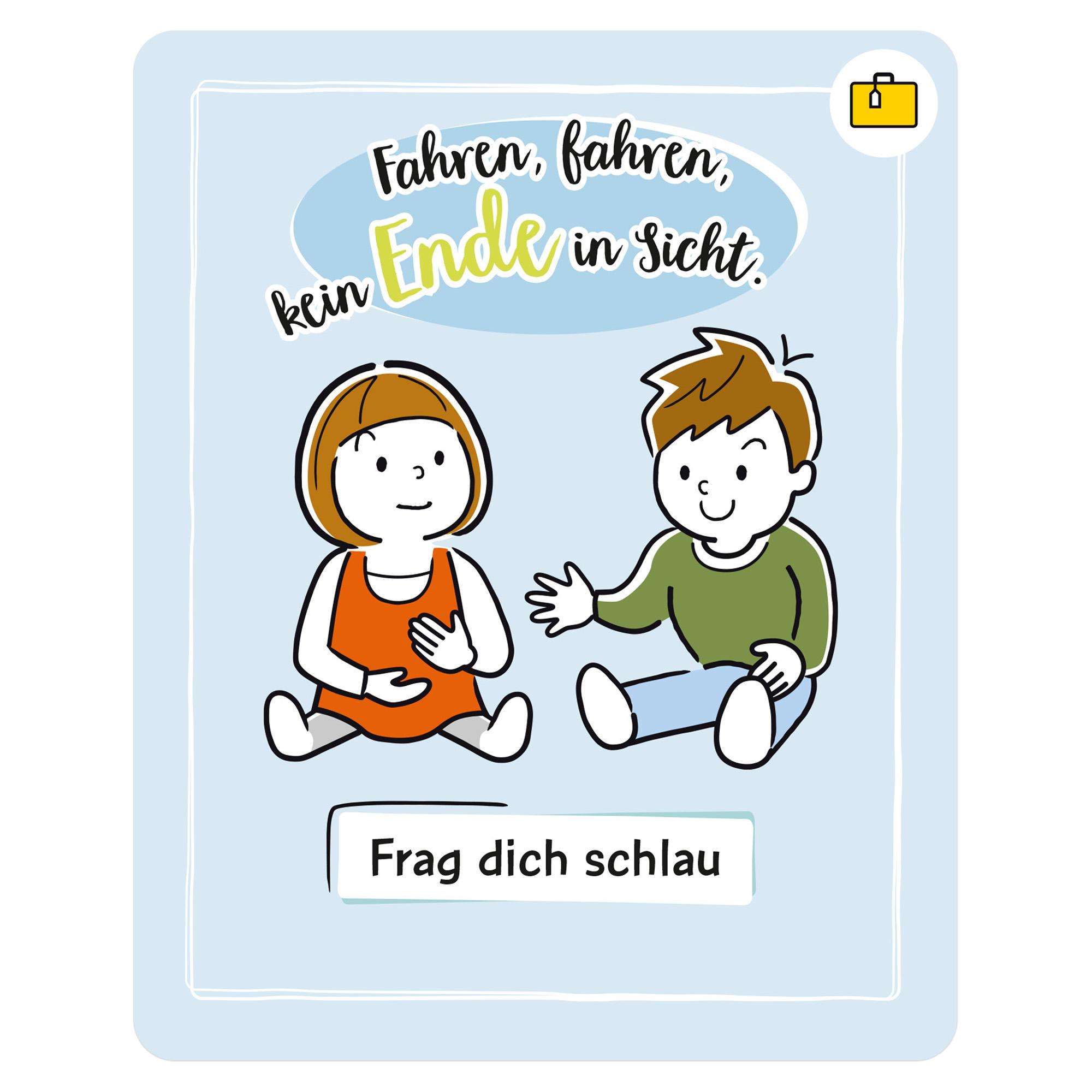 Beispielinhalt (Bild) ADAC Atempausen für den Urlaub - Stressfrei und entspannt mit Kindern unterwegs - 50 Karten gegen Langeweile