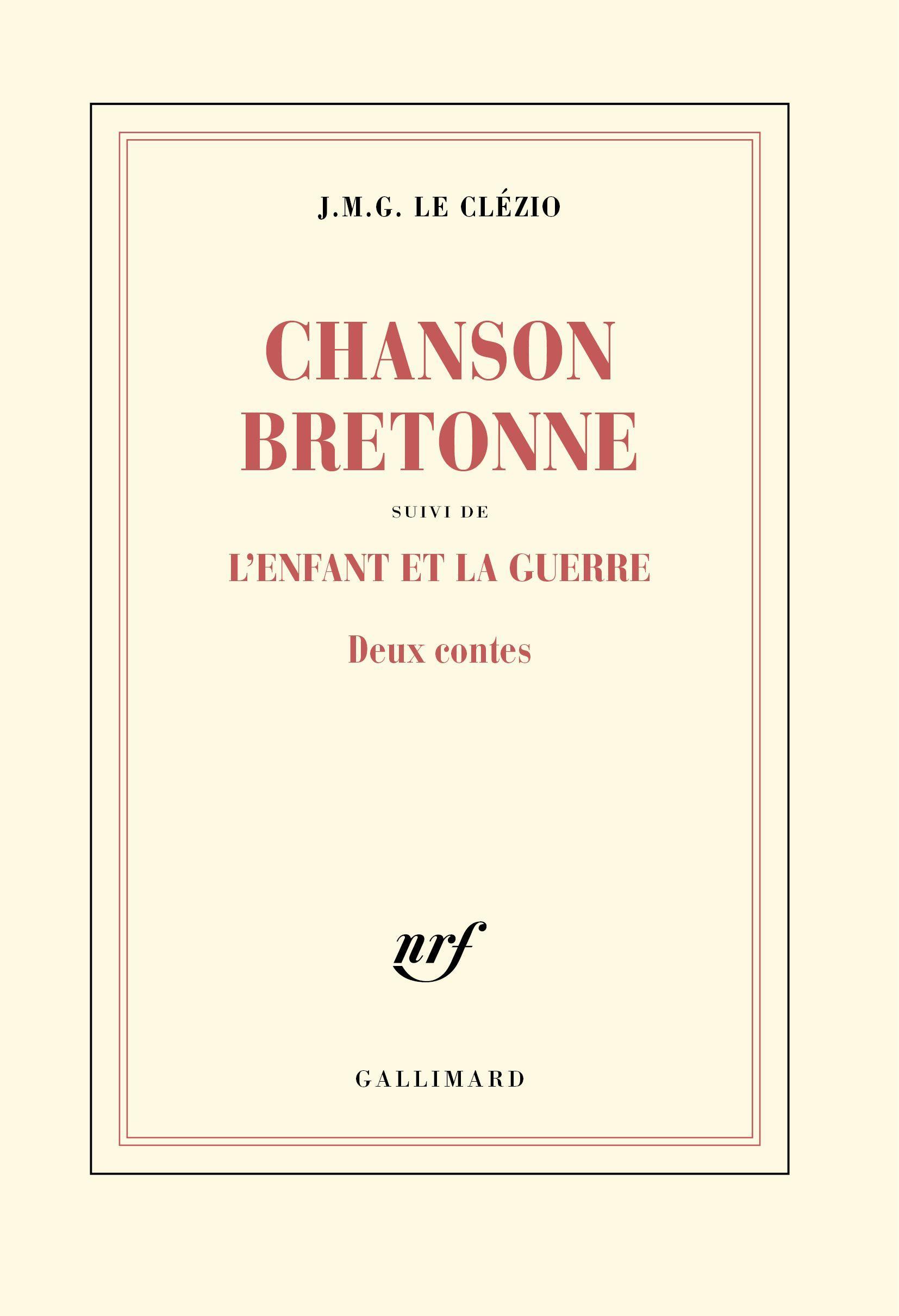 Vorderes Coverbild Chanson bretonne suivi de l'enfant et la guerre