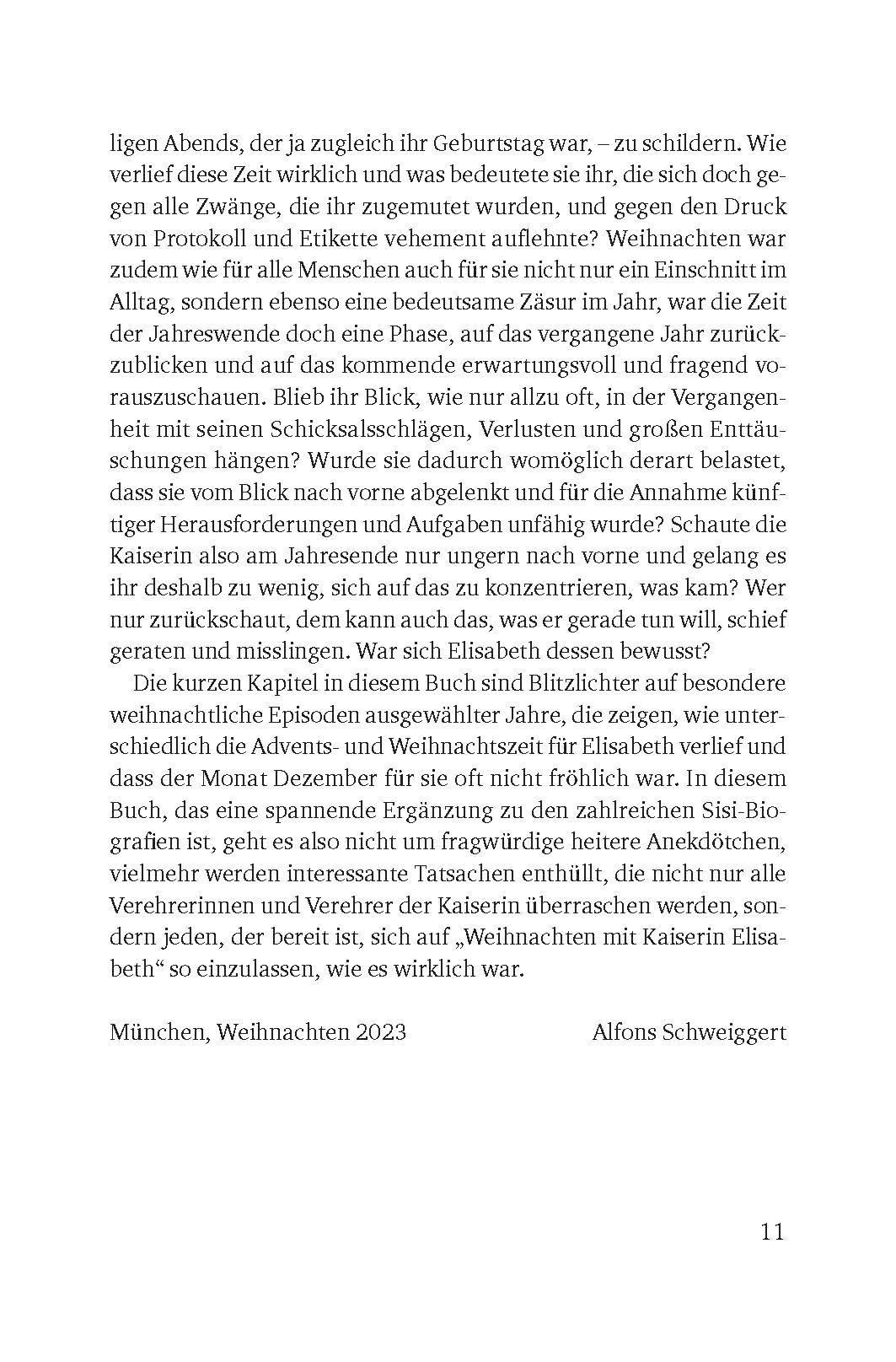 Beispielinhalt (Bild) Weihnachten mit Sisi