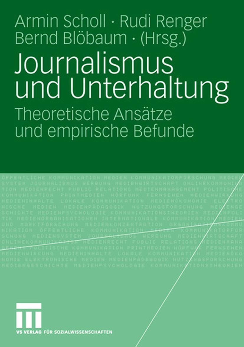 Vorderes Coverbild Journalismus und Unterhaltung