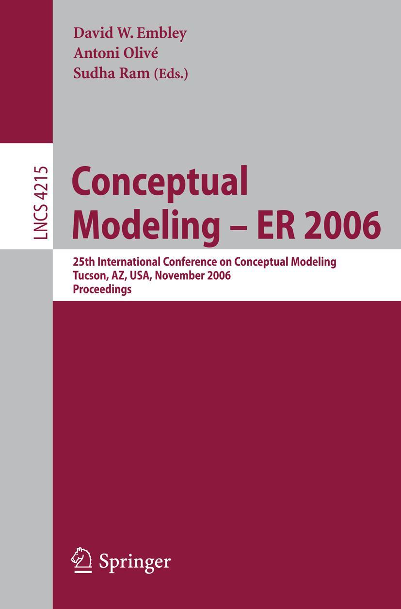 Vorderes Coverbild Conceptual Modeling - ER 2006