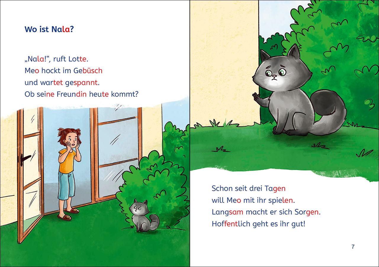 Beispielinhalt (Bild) Leselöwen 1. Klasse - Die Katzen-Detektive