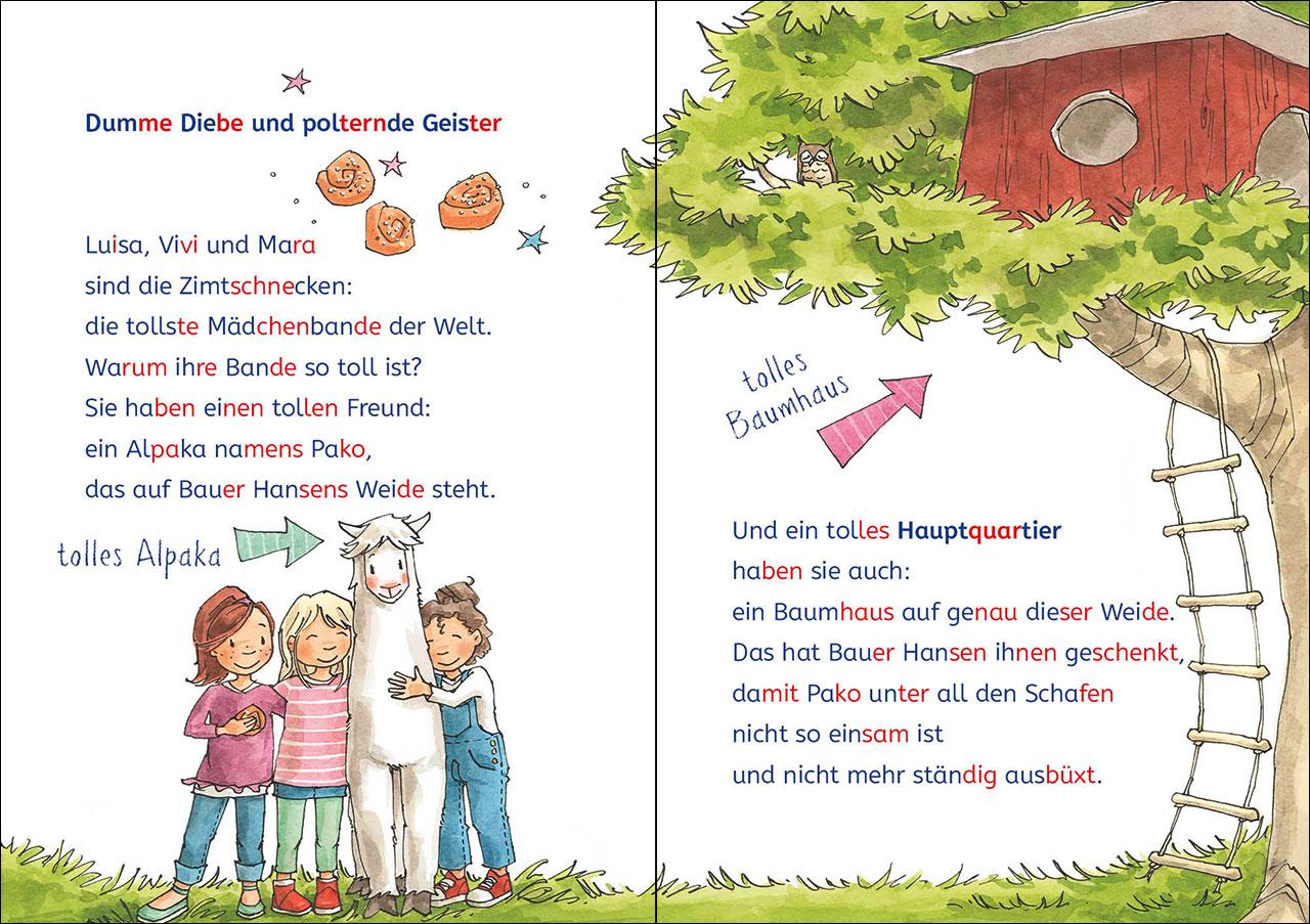 Beispielinhalt (Bild) Leselöwen 2. Klasse - Die Mädchenbande auf Geisterjagd