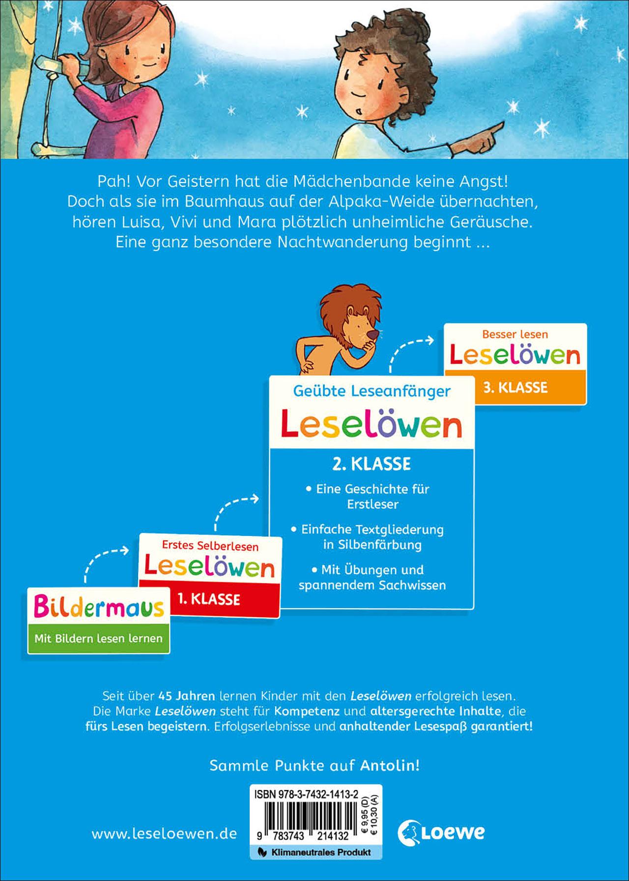 Rückseitencover Leselöwen 2. Klasse - Die Mädchenbande auf Geisterjagd