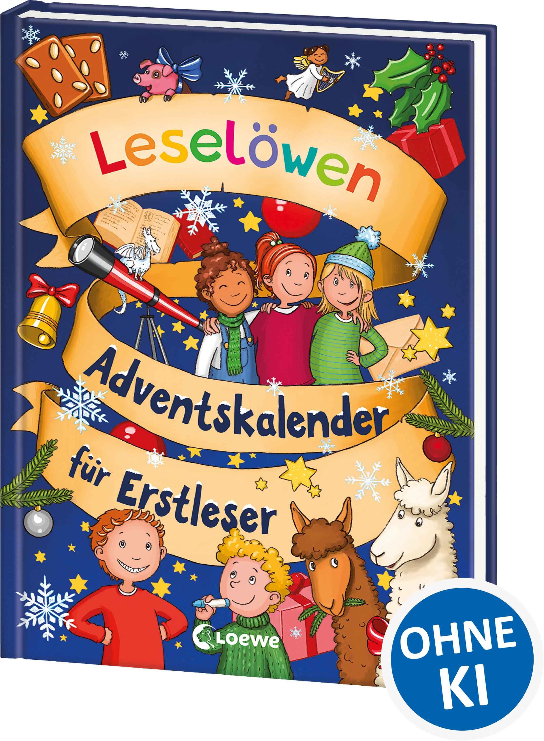Vorderes Coverbild Leselöwen-Adventskalender für Erstleser