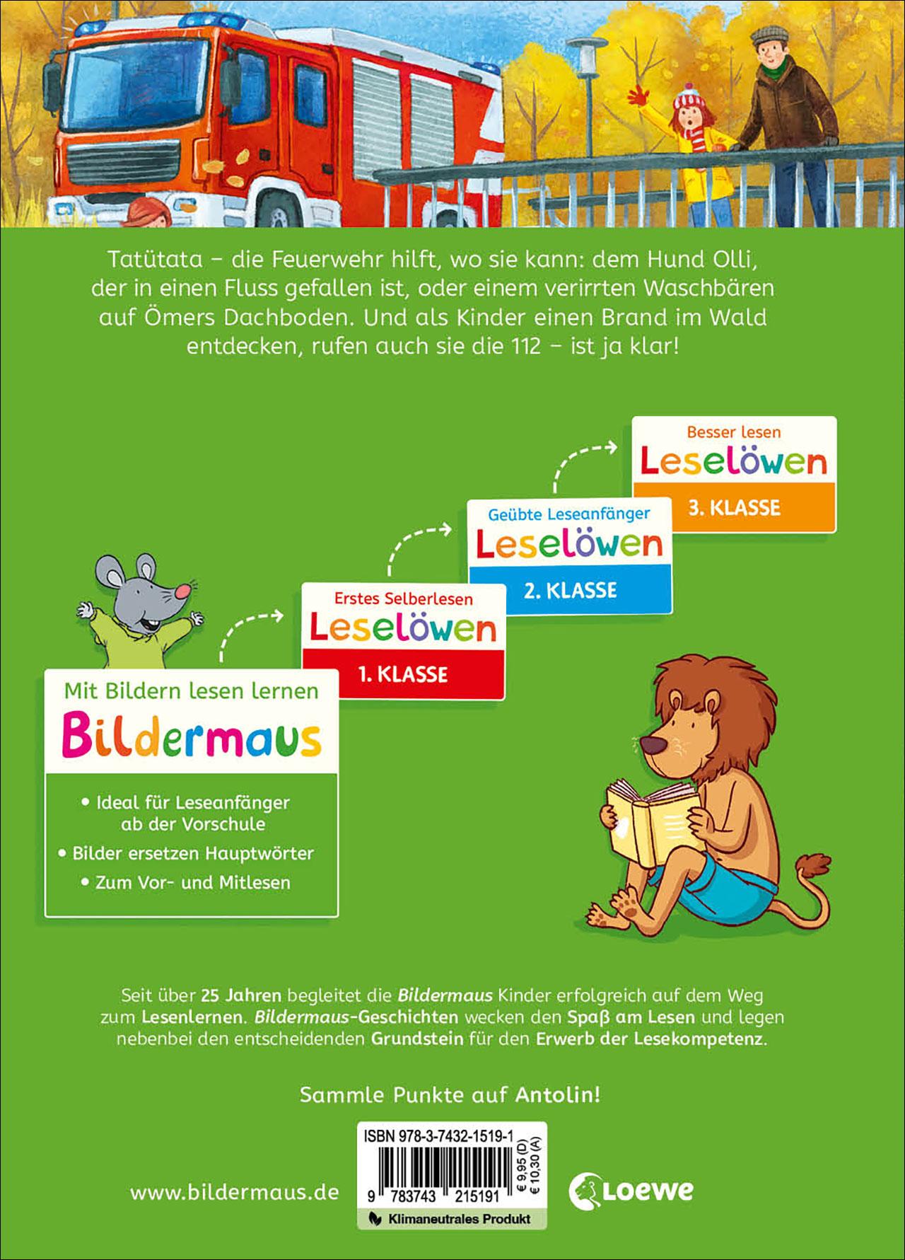 Rückseitencover Bildermaus - Geschichten von der Feuerwehr
