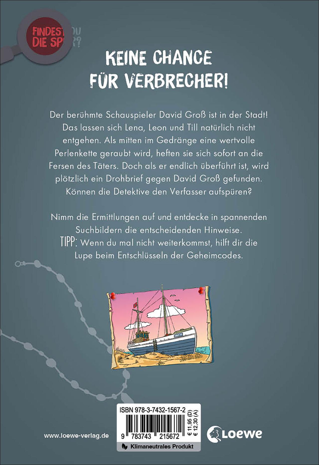 Rückseitencover Findest du die Spur? - Die geraubte Perlenkette