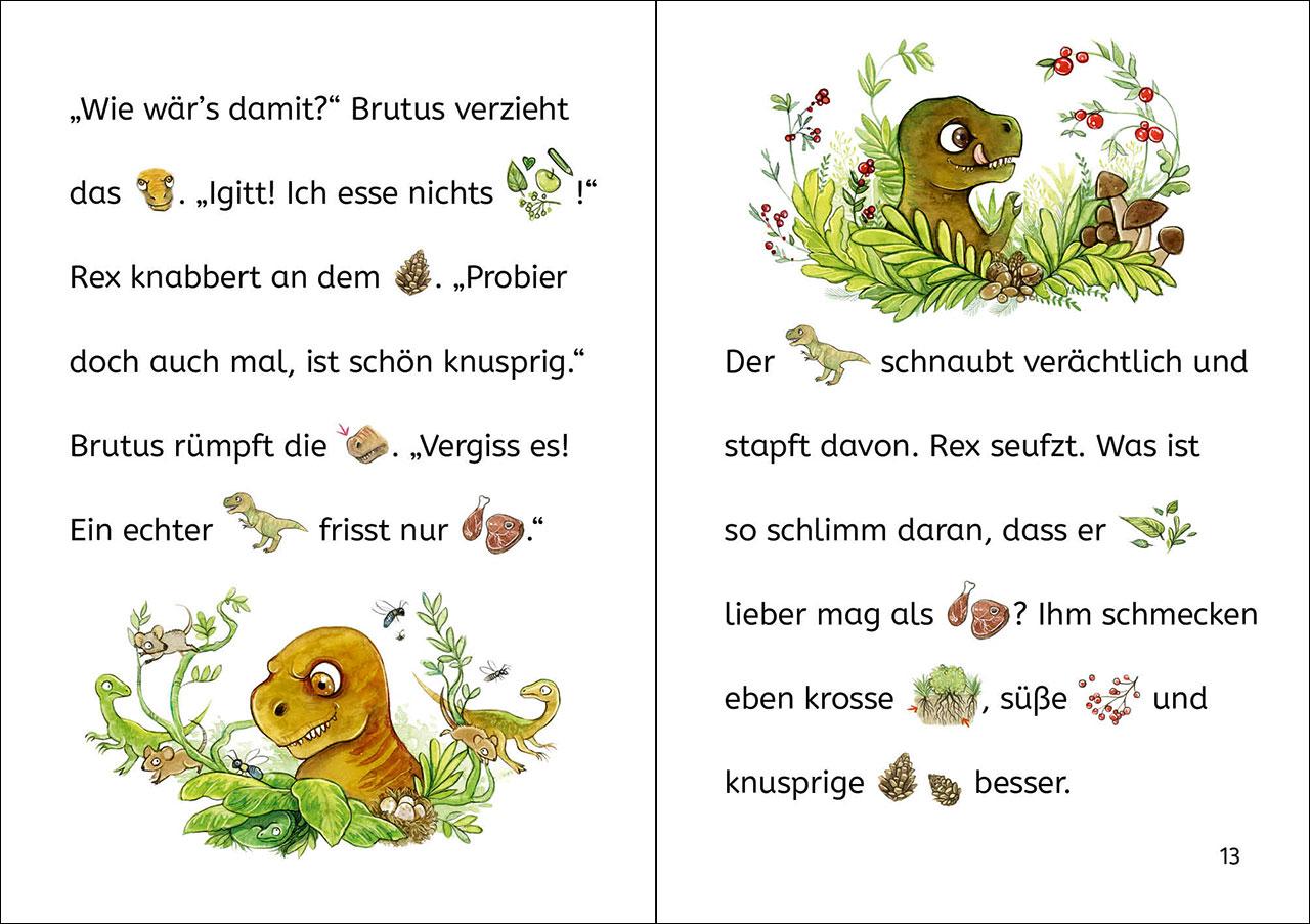 Beispielinhalt (Bild) Bildermaus - Der kleine Dino sucht einen Freund
