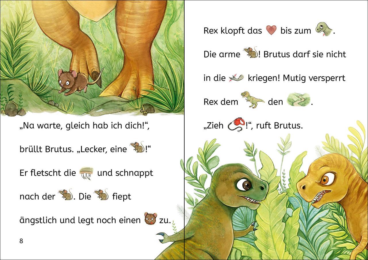 Beispielinhalt (Bild) Bildermaus - Der kleine Dino sucht einen Freund