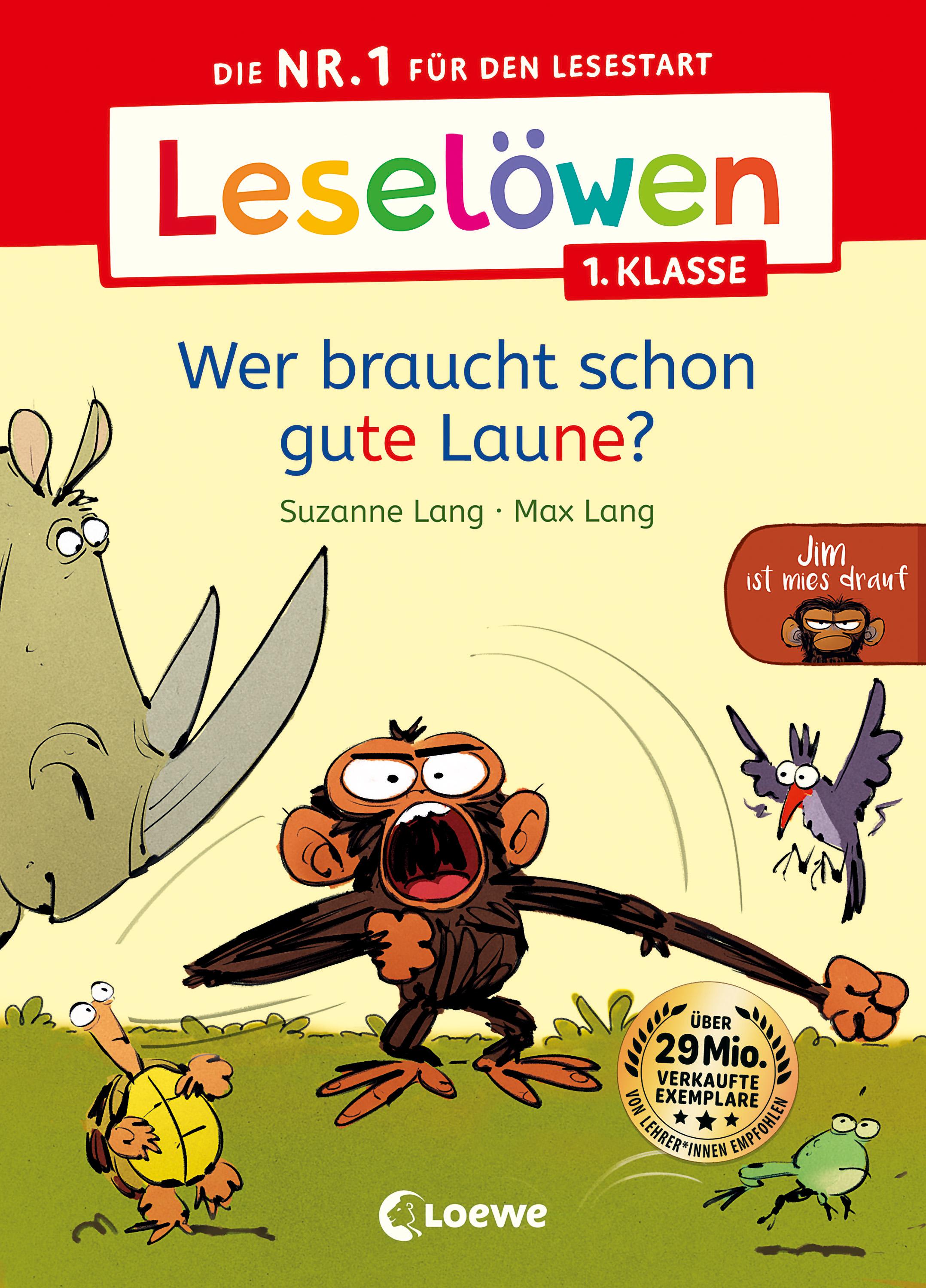 Vorderes Coverbild Leselöwen 1. Klasse - Jim ist mies drauf - Wer braucht schon gute Laune?