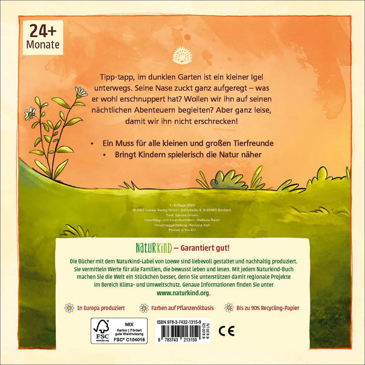 Rückseitencover Mein erstes Naturbuch - Der Igel
