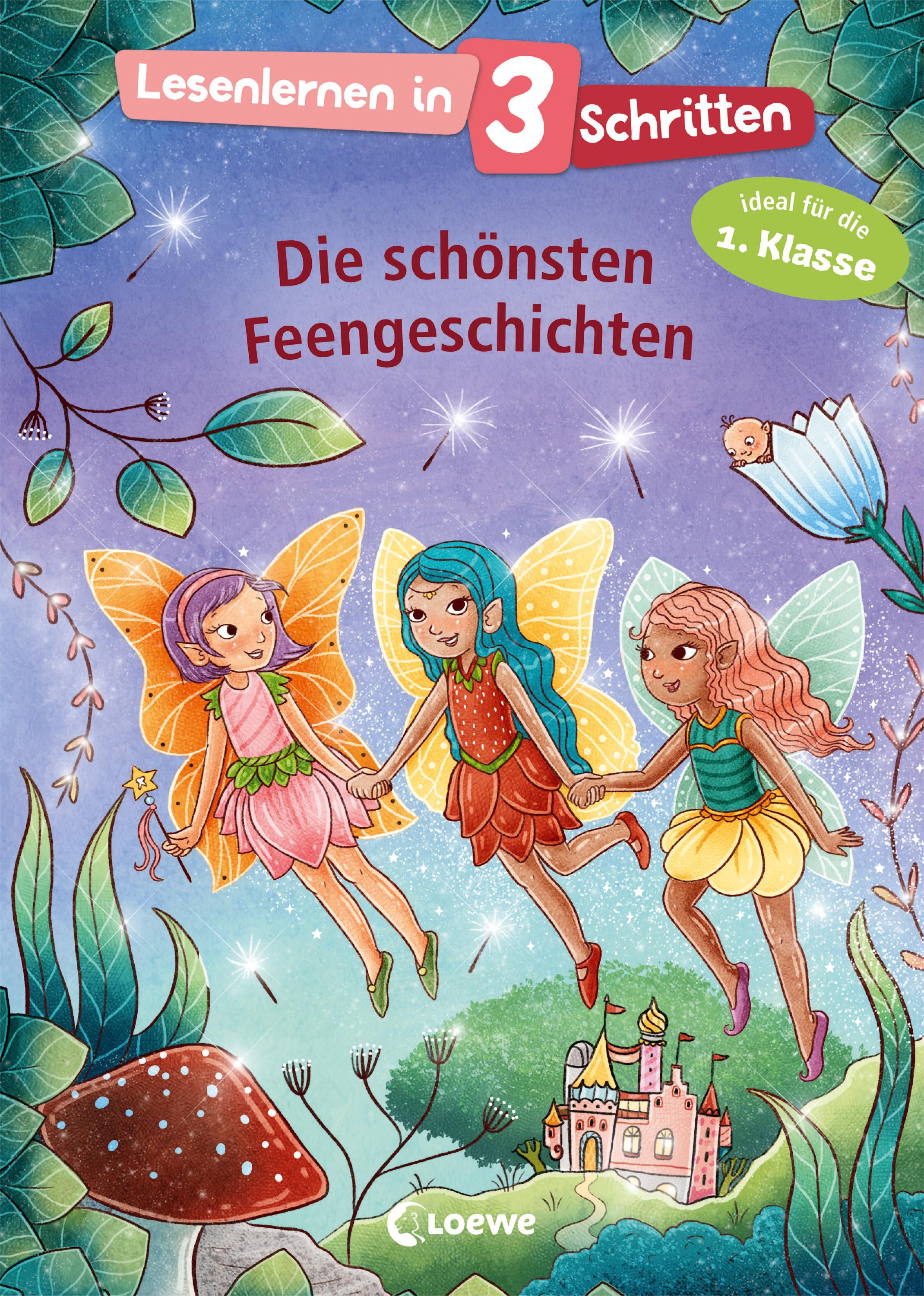 Vorderes Coverbild Lesenlernen in 3 Schritten - Die schönsten Feengeschichten