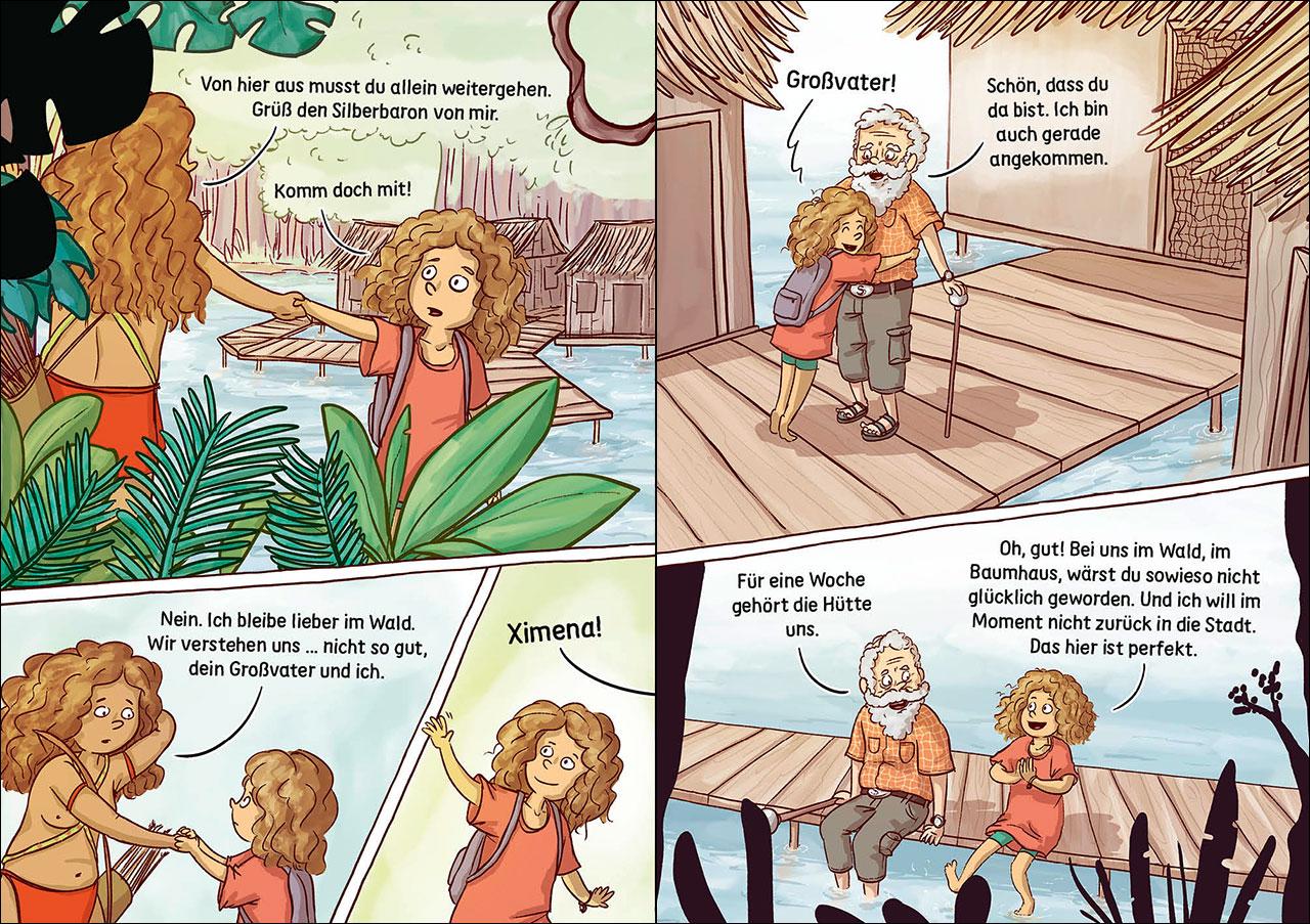 Beispielinhalt (Bild) Leselöwen 3. Klasse - Amazonas-Detektive: Gefahr im Regenwald