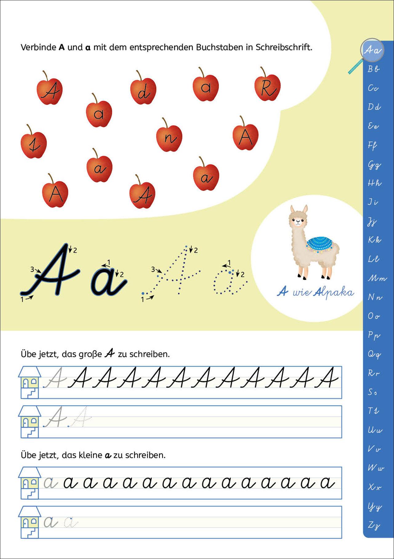 Beispielinhalt (Bild) Schreiben lernen mit Spurrillen - Schreibschrift