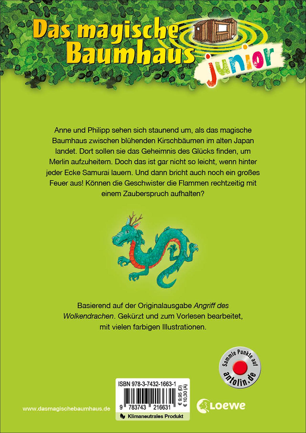 Rückseitencover Das magische Baumhaus junior (Band 34) - Drachenabenteuer bei den Samurai