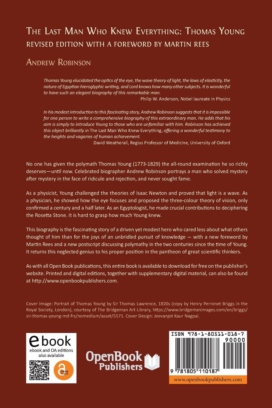 Rückseitencover The Last Man who Knew Everything