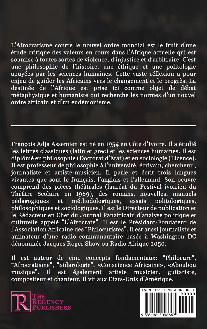 Rückseitencover L'AFROCRATISME CONTRE LE NOUVEL ORDRE MONDIAL