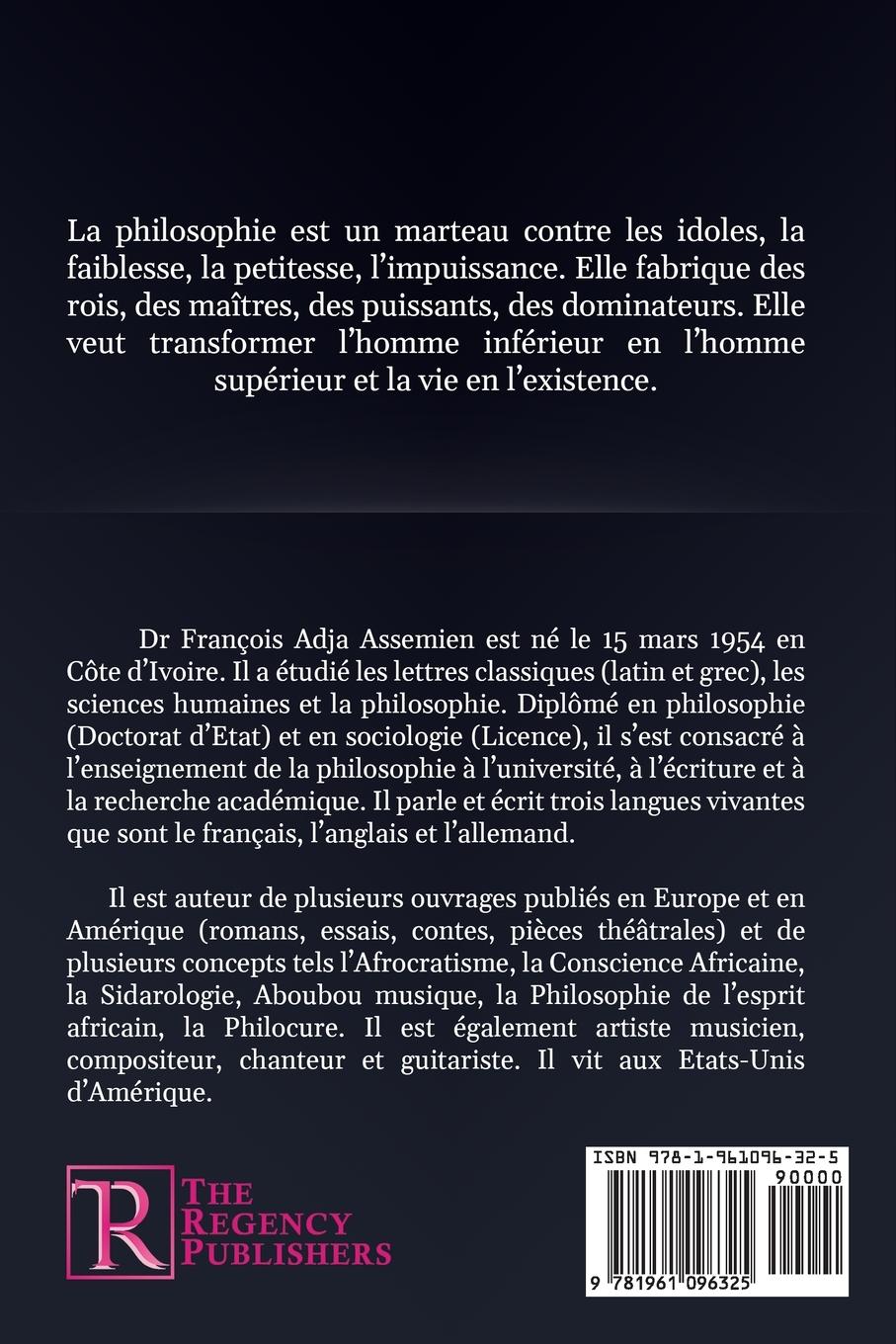 Rückseitencover LA PHILOSOPHIE ET L'HOMME SUPERIEUR