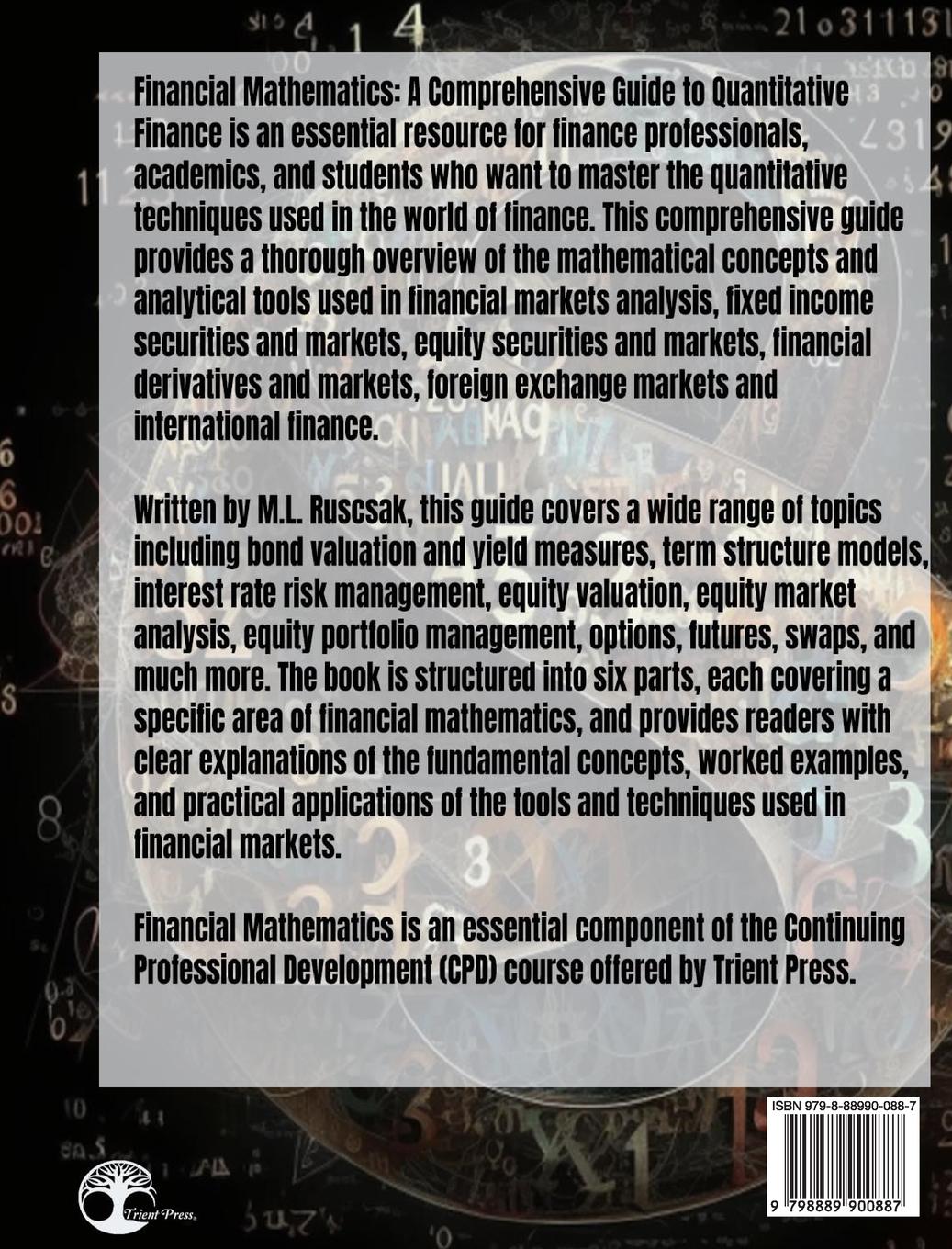 Rückseitencover The Mathematics of Finance