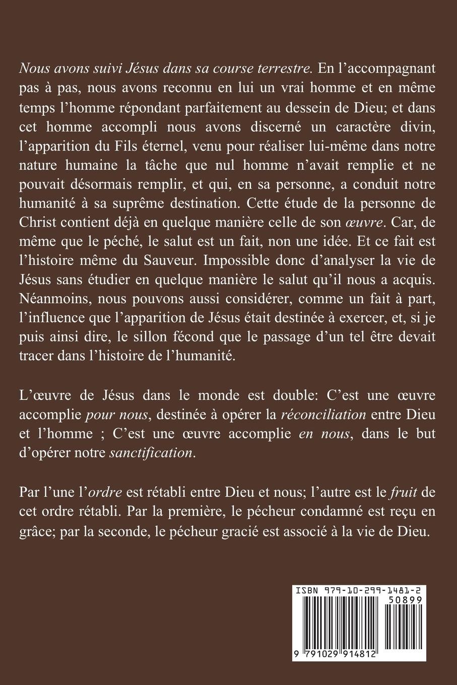 Rückseitencover L'¿uvre de Jésus-Christ