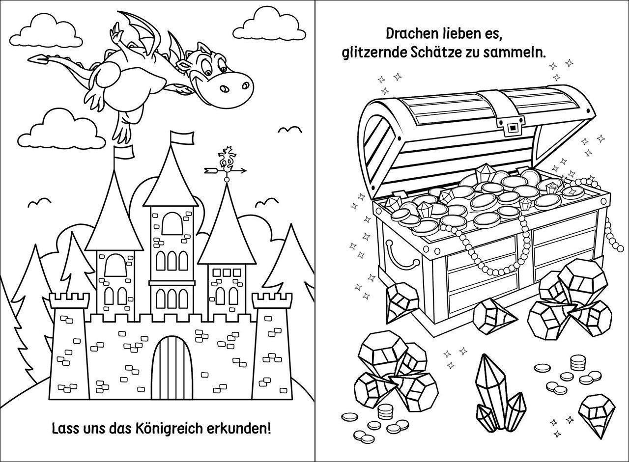 Beispielinhalt (Bild) Diamond Painting - Bastelspaß mit Diamanten - Drachen