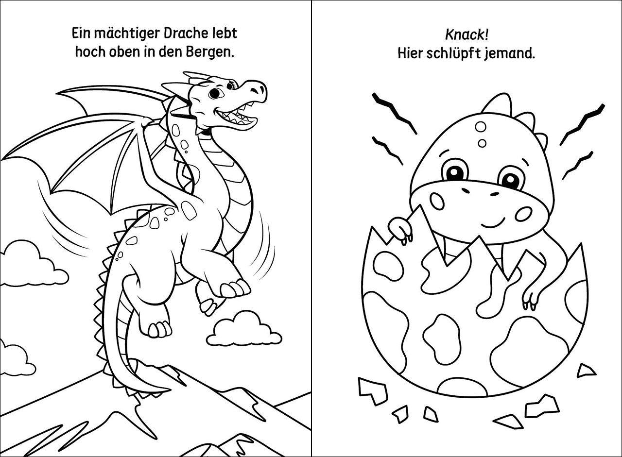 Beispielinhalt (Bild) Diamond Painting - Bastelspaß mit Diamanten - Drachen