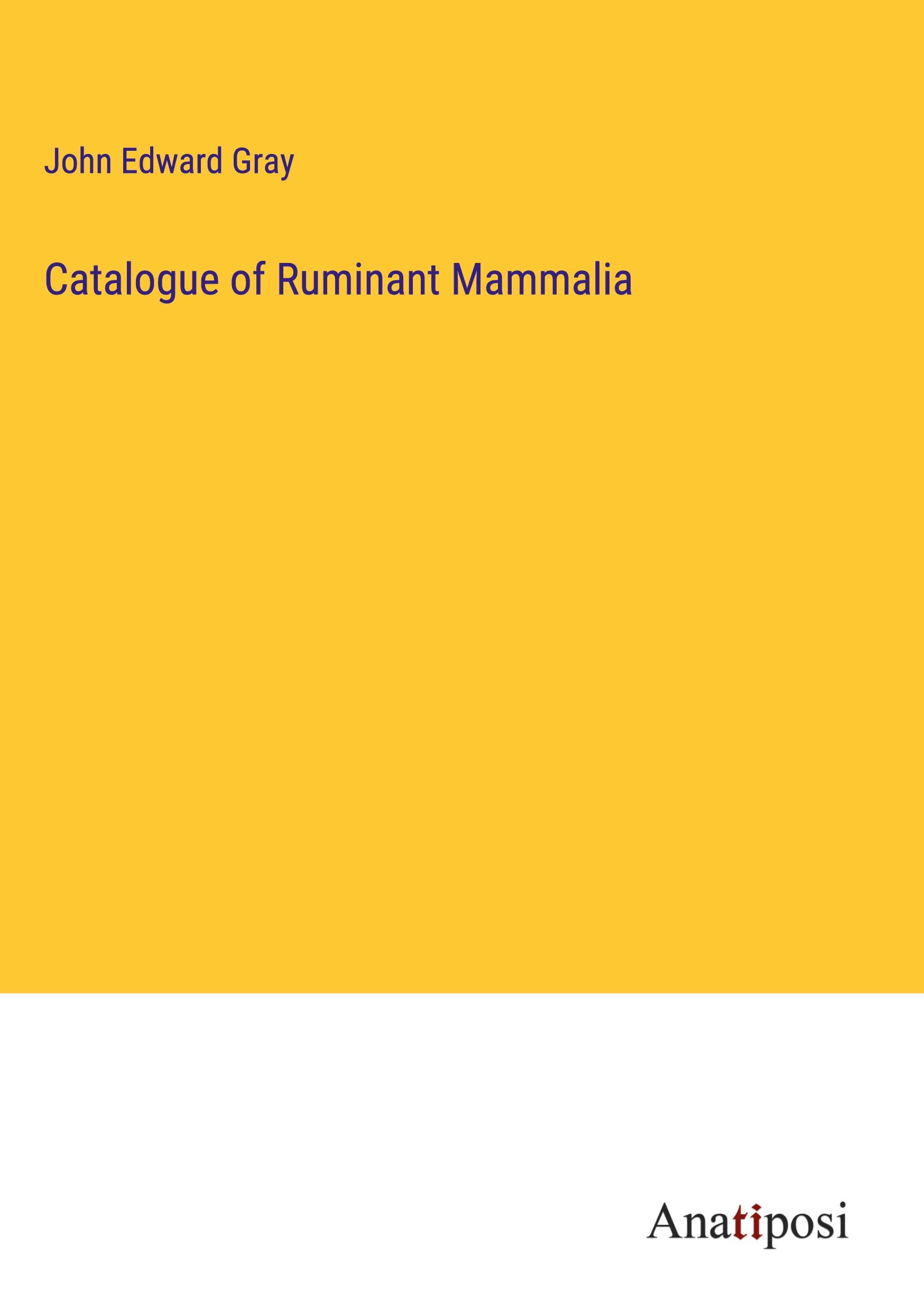 Vorderes Coverbild Catalogue of Ruminant Mammalia