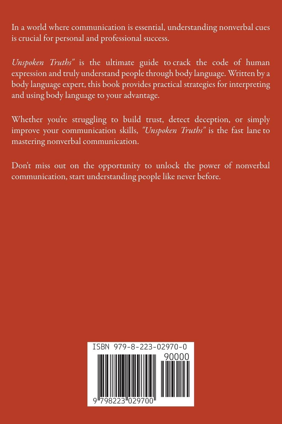 Rückseitencover Unspoken Truths