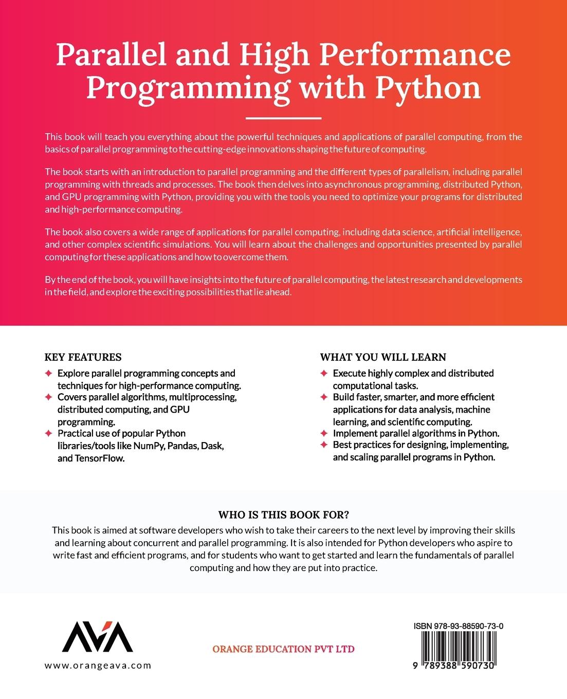 Rückseitencover Parallel and High Performance Programming with Python