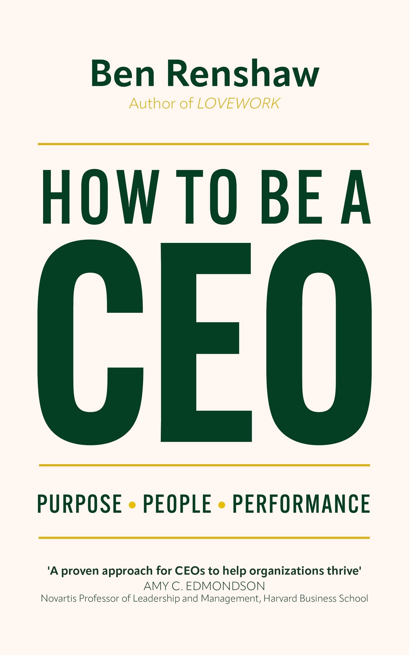 Vorderes Coverbild How To Be A CEO