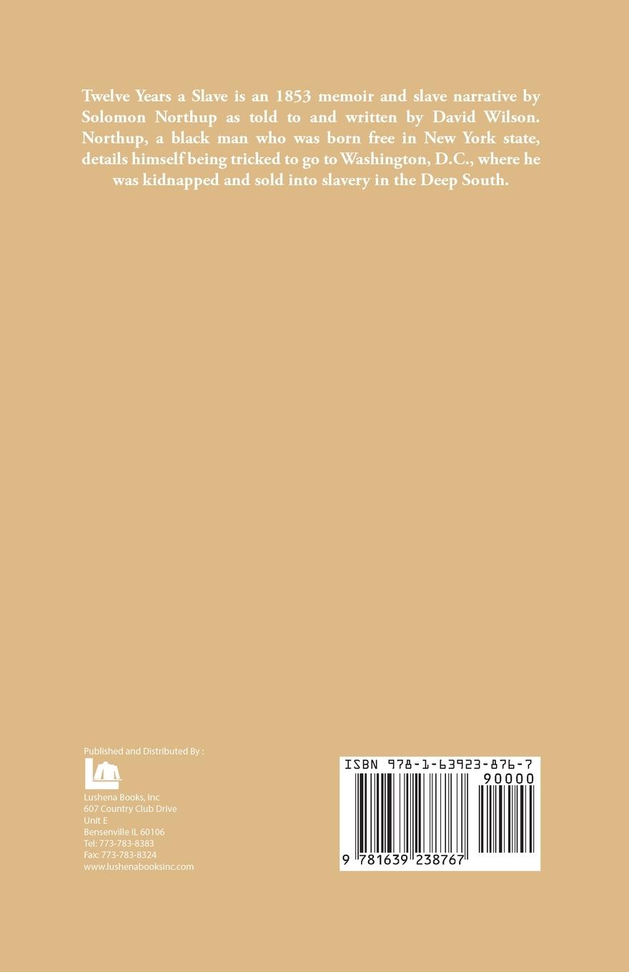 Rückseitencover Twelve Years a Slave By