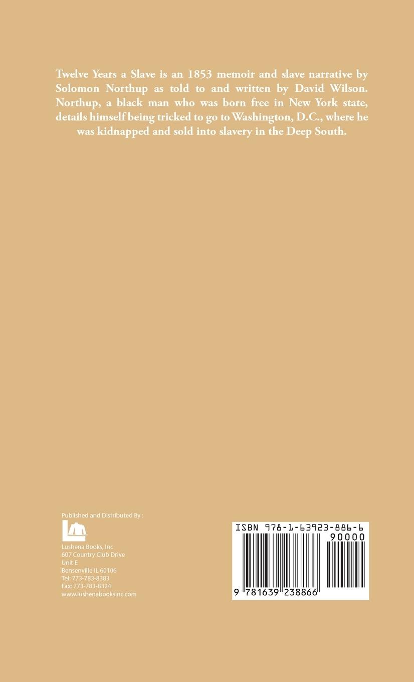 Rückseitencover Twelve Years a Slave By