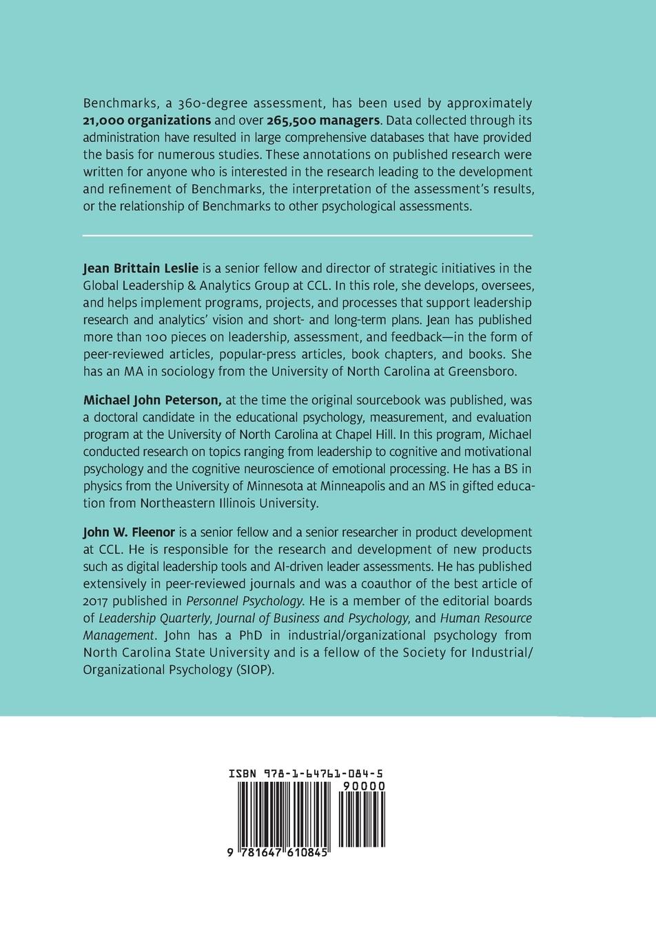 Rückseitencover The Benchmarks Sourcebook