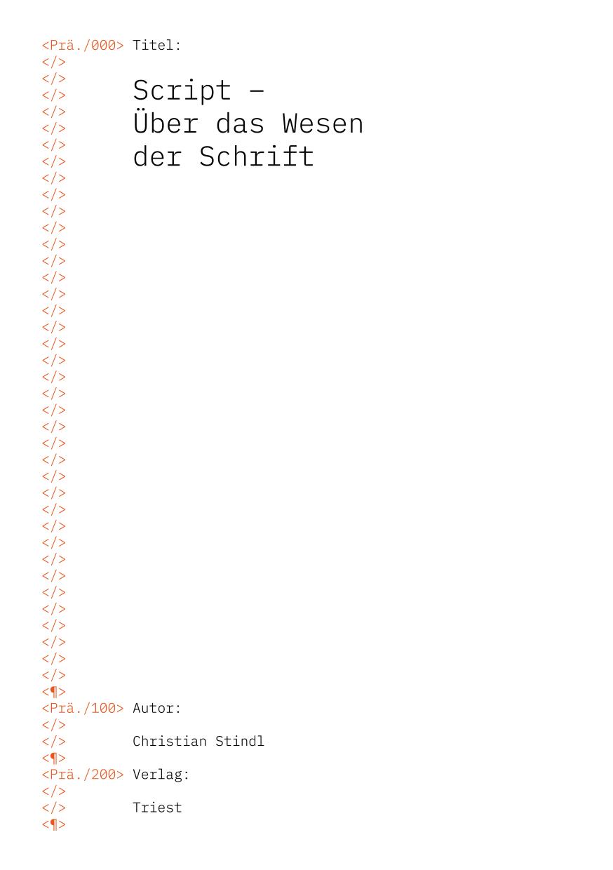 Vorderes Coverbild Script - Über das Wesen der Schrift