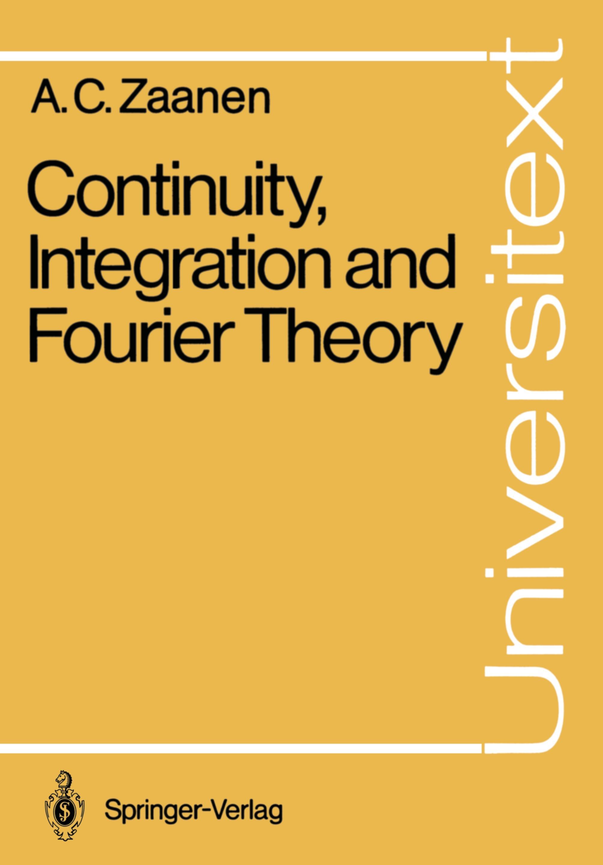 Vorderes Coverbild Continuity, Integration and Fourier Theory