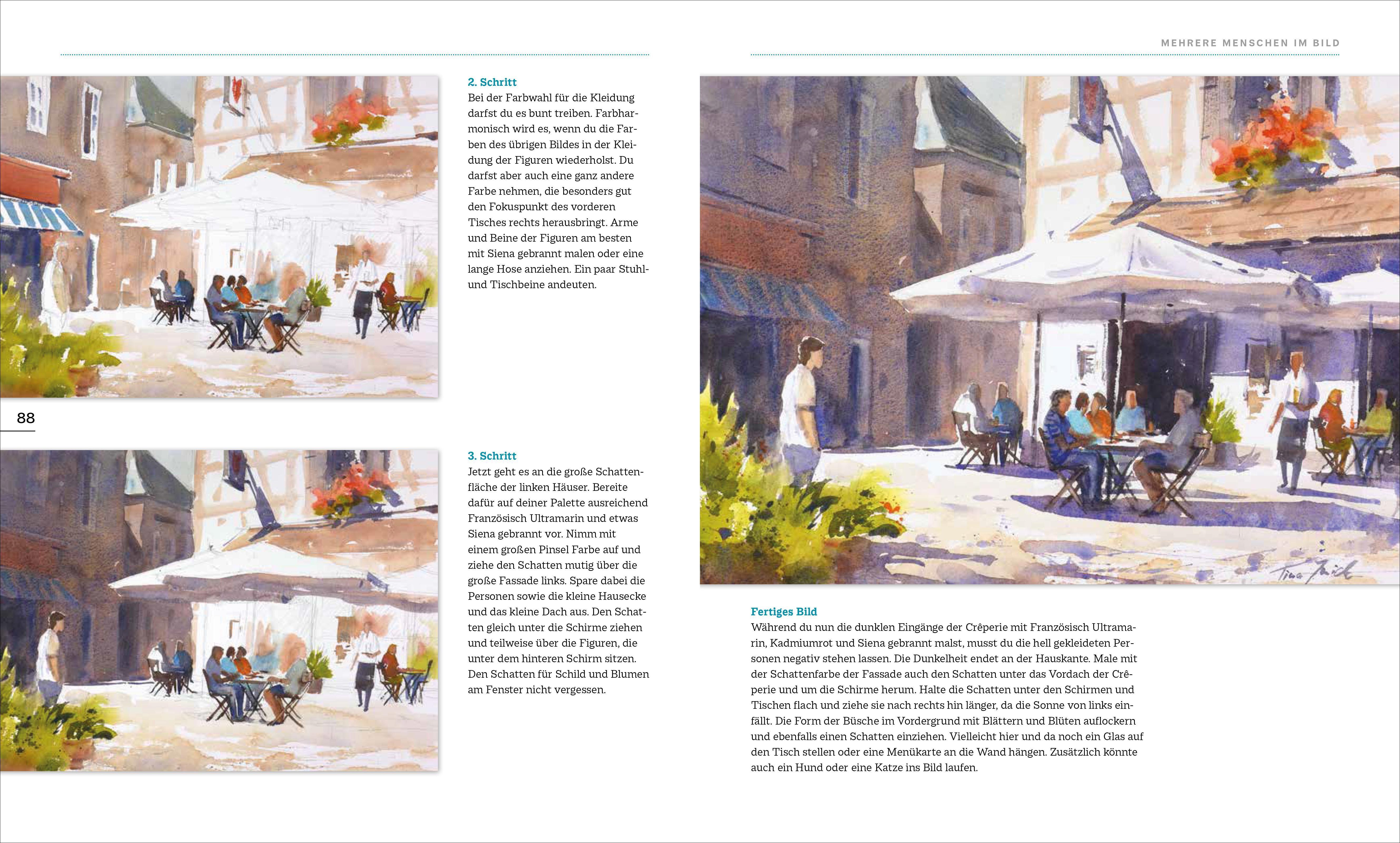 Beispielinhalt (Bild) Mein Atelier Aquarellmalerei - Landschaften mit Menschen