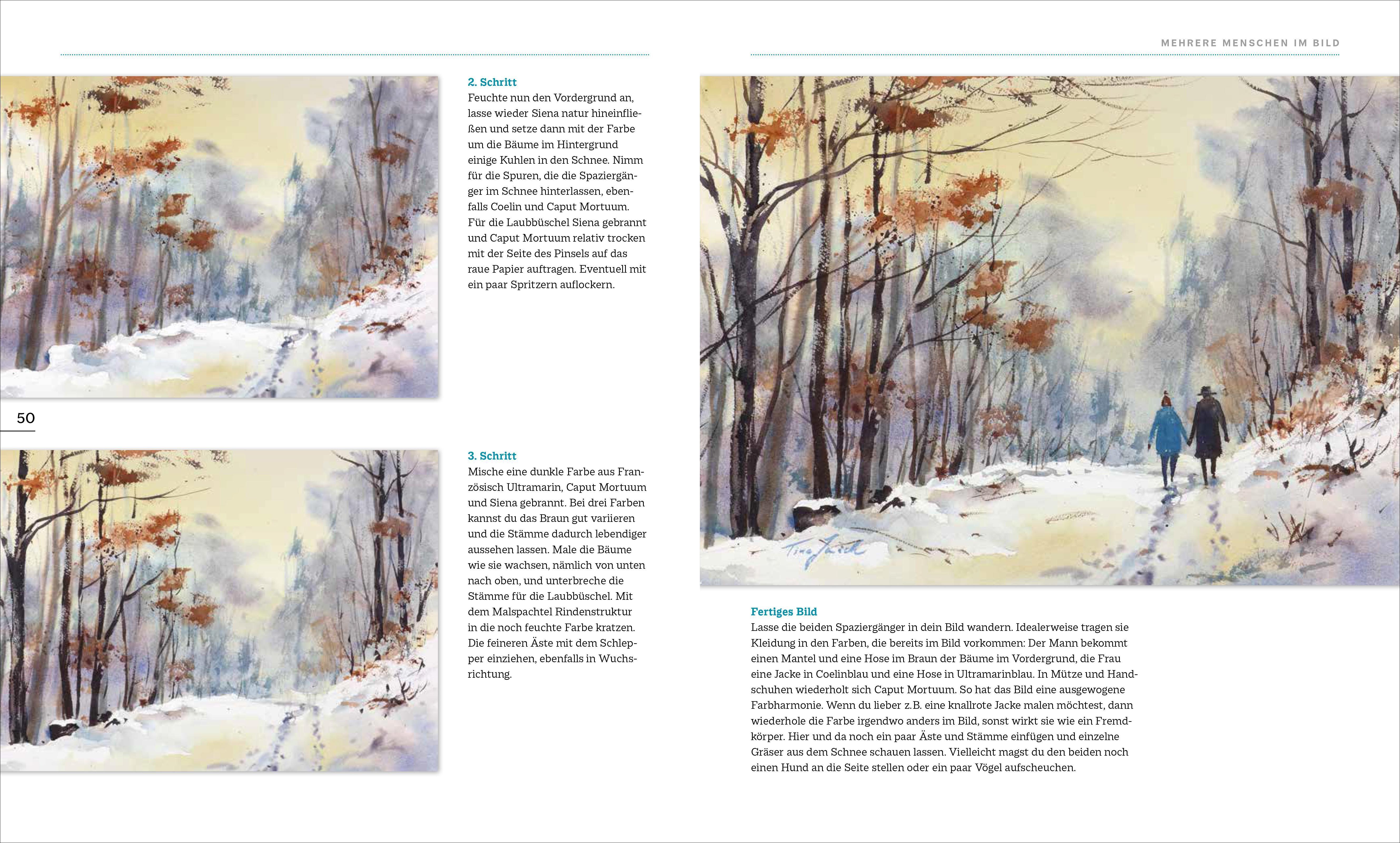 Beispielinhalt (Bild) Mein Atelier Aquarellmalerei - Landschaften mit Menschen