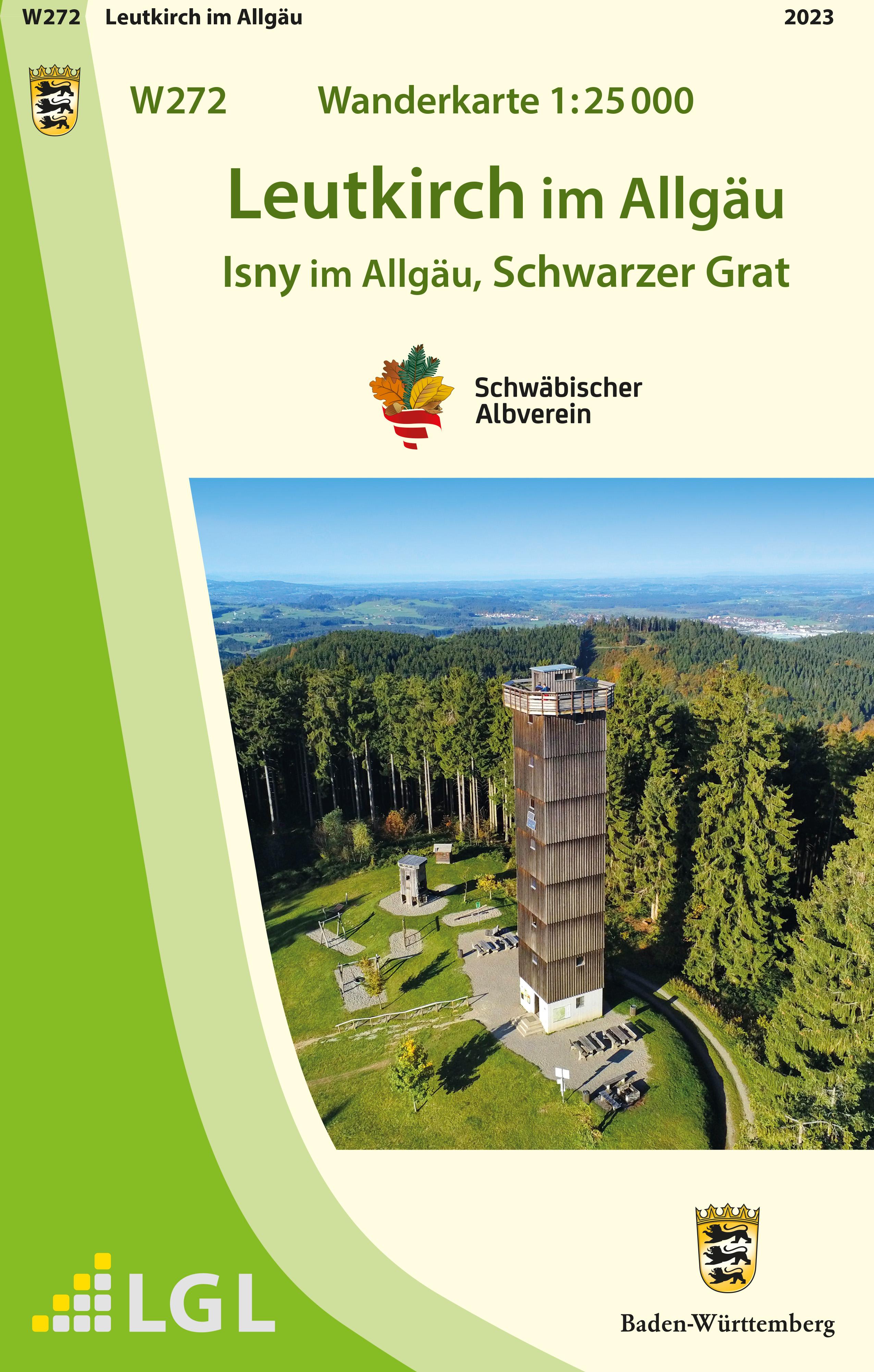 Vorderes Coverbild W272 Wanderkarte 1:25 000 Leutkirch im Allgäu