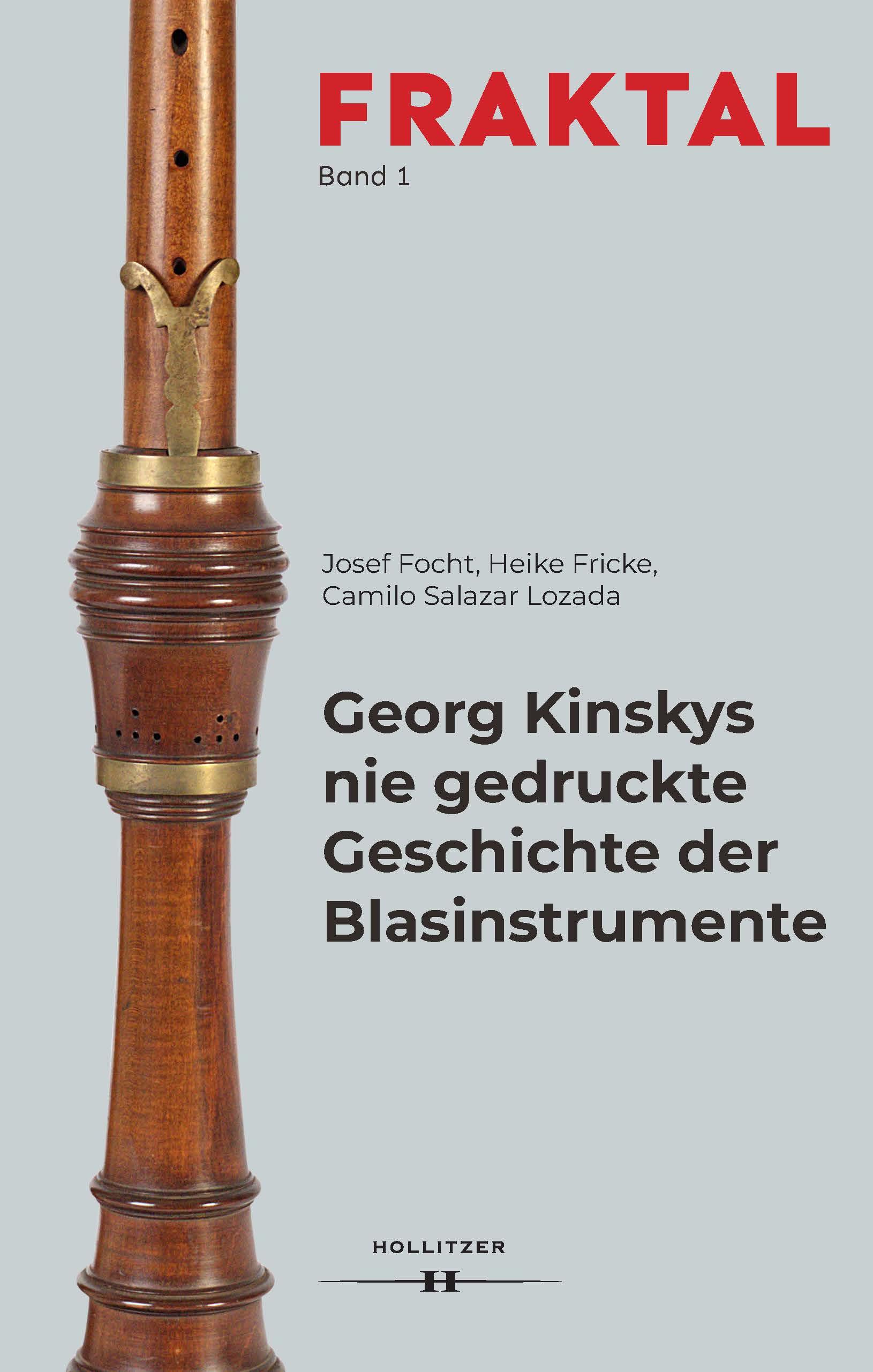 Vorderes Coverbild Georg Kinskys nie gedruckte Geschichte der Blasinstrumente