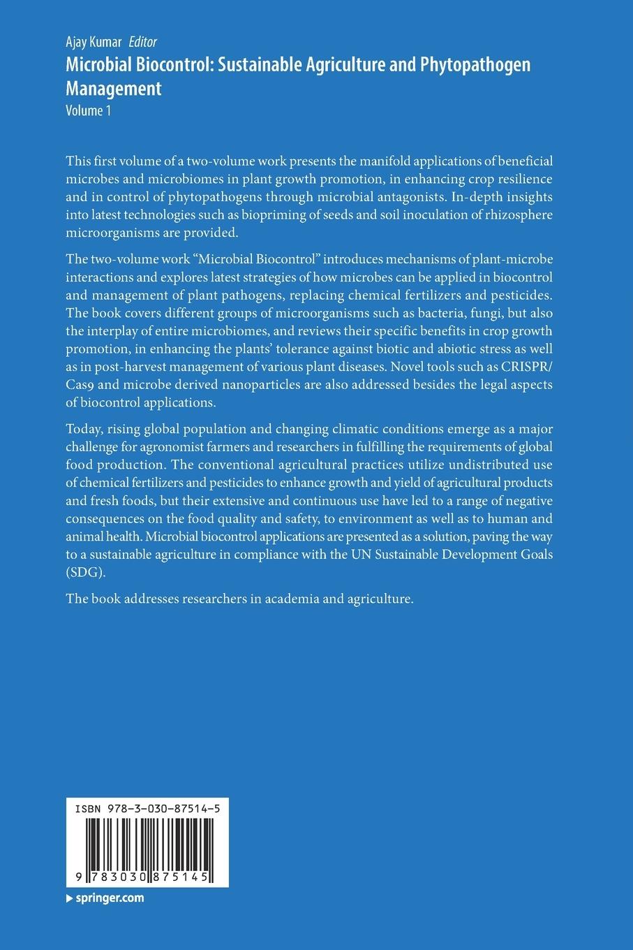 Rückseitencover Microbial Biocontrol: Sustainable Agriculture and Phytopathogen Management