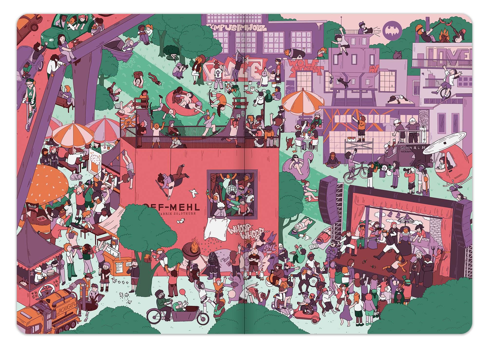 Beispielinhalt (Bild) Das Kanton Solothurn Wimmelbuch