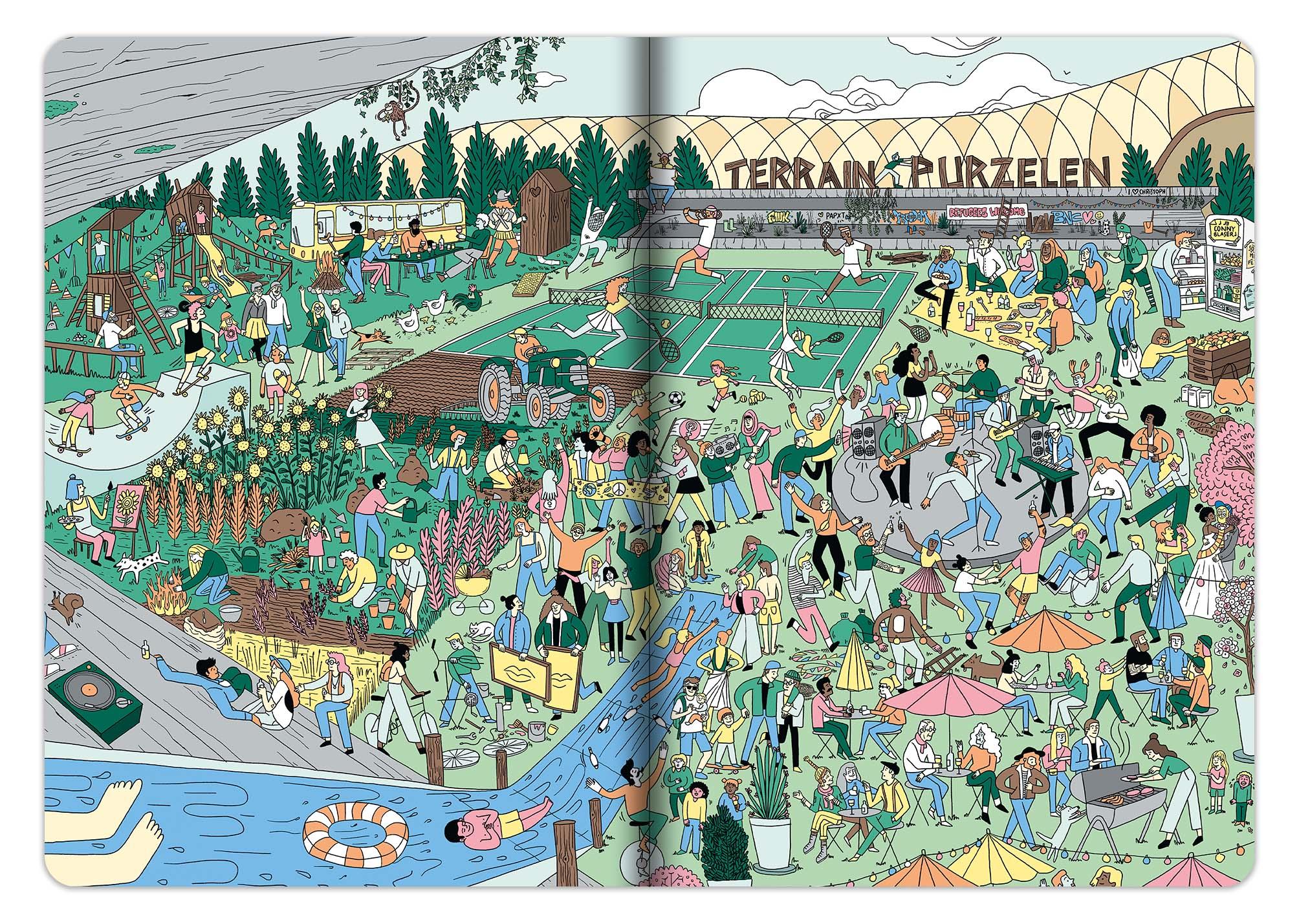 Beispielinhalt (Bild) Das Kanton Solothurn Wimmelbuch